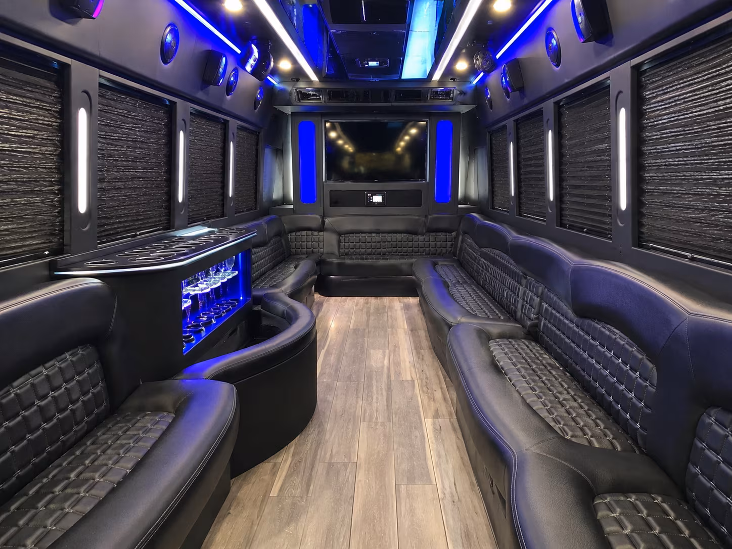 Fort Myers Bachelor & Bachelorette Transportation party bus interior