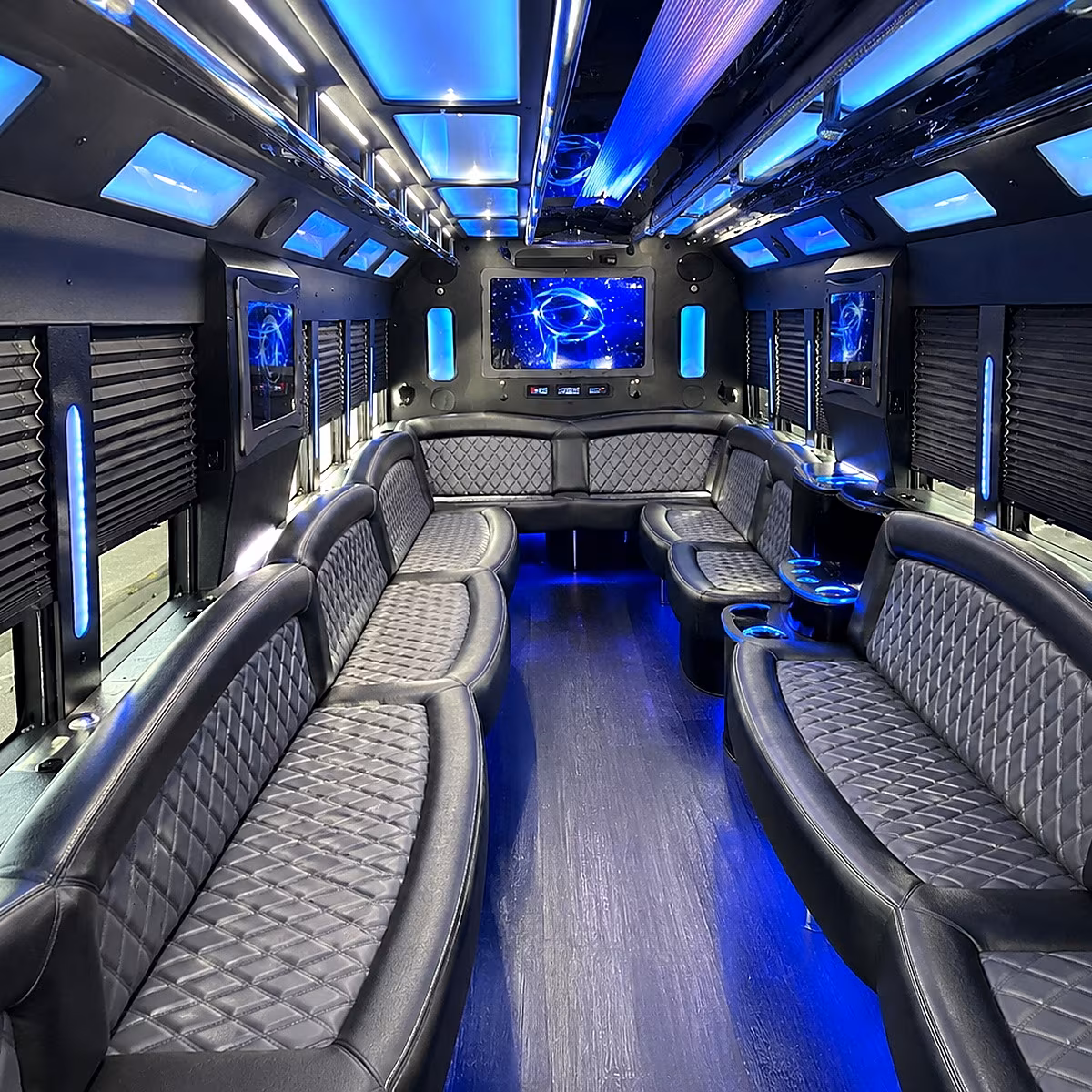 Fort Myers Private Event Transportation party bus interior