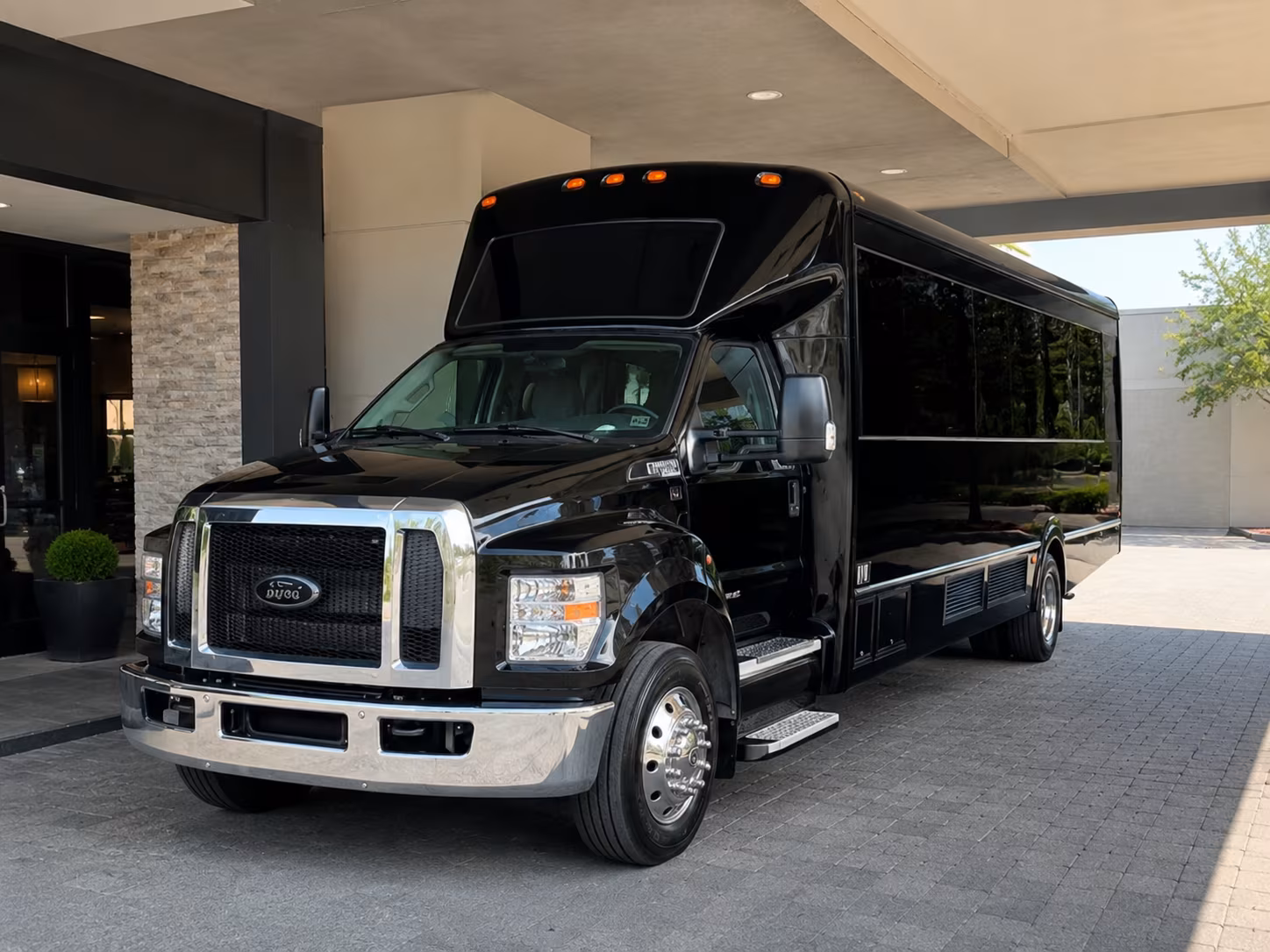 Fort Myers Wedding Transportation party bus exterior